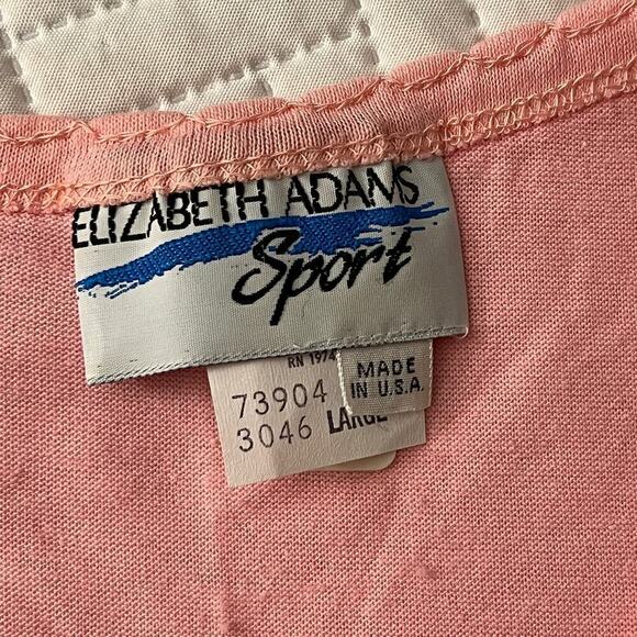 Elizabeth Adams Sport NEW VINTAGE Single Stitch Tee sz M Pastel Embroidery Shirt - Picture 8 of 10